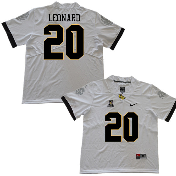 Men #20 Kadeem Leonard UCF Knights College Football Jerseys Sale-White